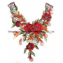 100% Polyester Multicolor Lace Flower Collar Sewing on Apparels